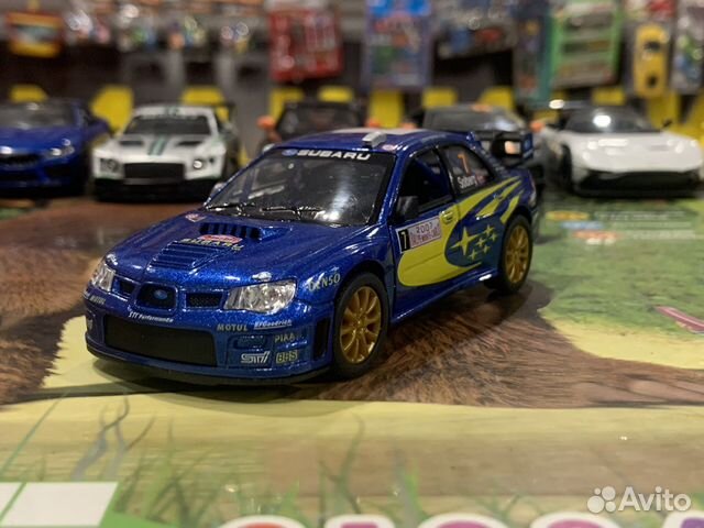 Железная моделька subaru wrx sti 1:43