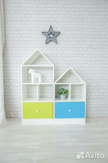Детский стеллаж Домик