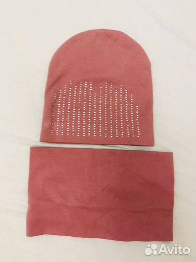 Комплект шапка и снуд для девочки