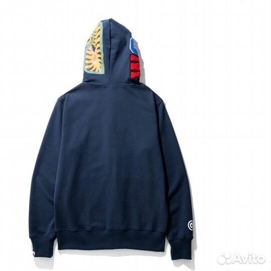 Зип худи Bape full blue синее