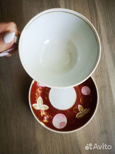 Чайная пара Вербилки Дмитровский фарфоровый завод
