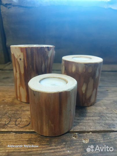 Подсвечник из дерева