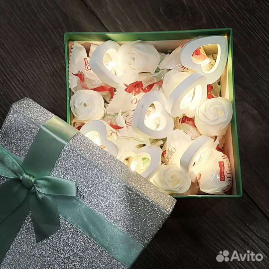 Сердце из киндер и рафаэлло