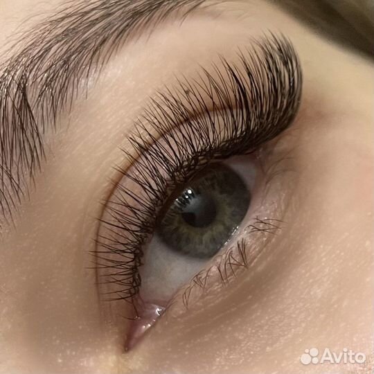 Наращивание ресниц, оформление/окрашивание бровей