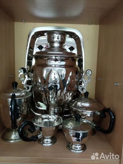Чайно-кофейный сервиз с самоваром