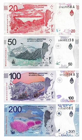 Аргентин набор 20, 50, 100 песо. Серия животные