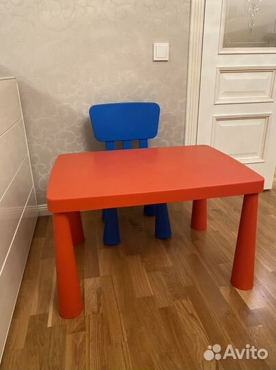 Детский стол и стул IKEA маммут