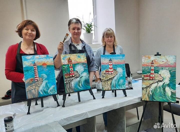 Мастер-класс по живописи акрилом на холсте