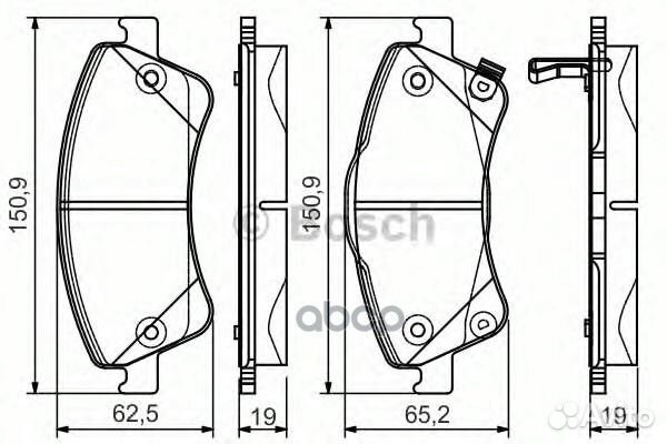 Колодки тормозные дисковые перед 0 986 495