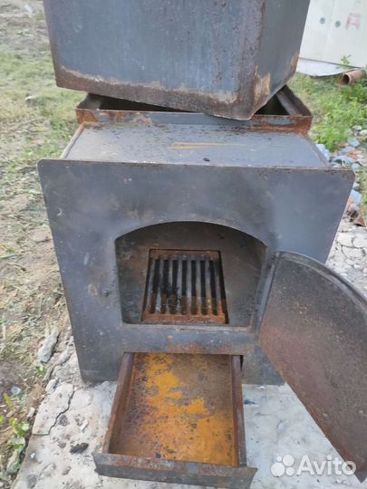 Печь б/у металлическая(6 мм) для бани