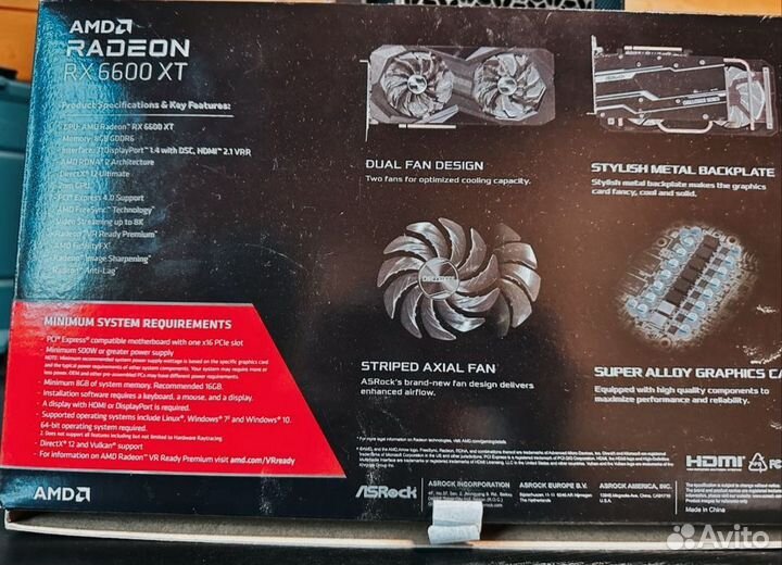 Видеокарта amd radeon rx 6600 xt 8 gb