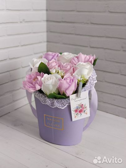 Букет из мыльных роз