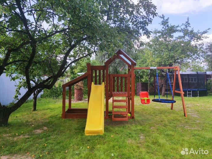 Игровые деревянные площадки для детей