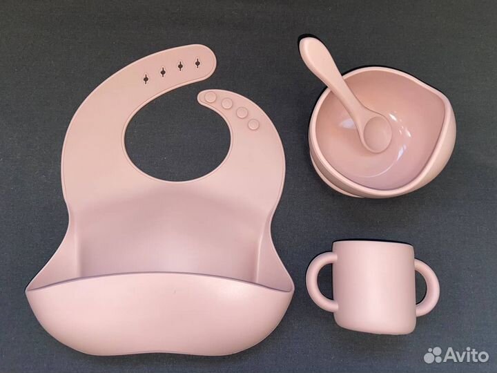 Набор детской силиконовой посуды для кормления