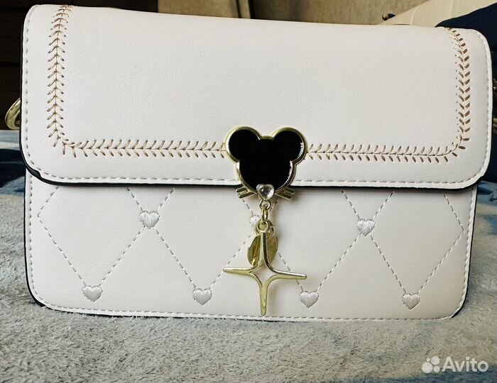 Сумка кросс боди белая