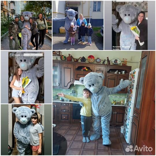 Мишка Тедди на праздник. Ростовая кукла