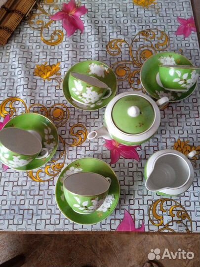 Сервиз чайный Полоне фарфор винтаж СССР