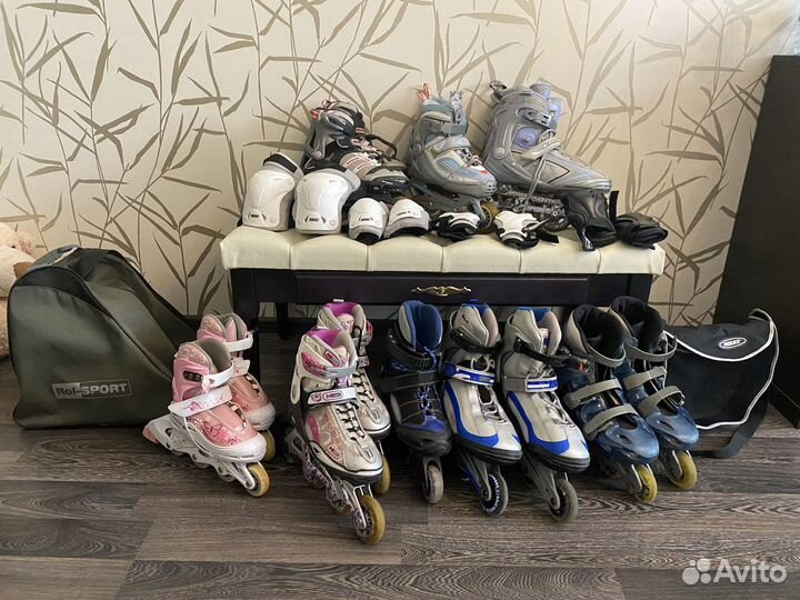 Прокат. Ролики и коньки мужские, женские и детские