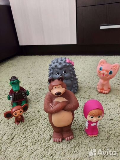 Резиновые игрушки, фигурки диких животных и птиц