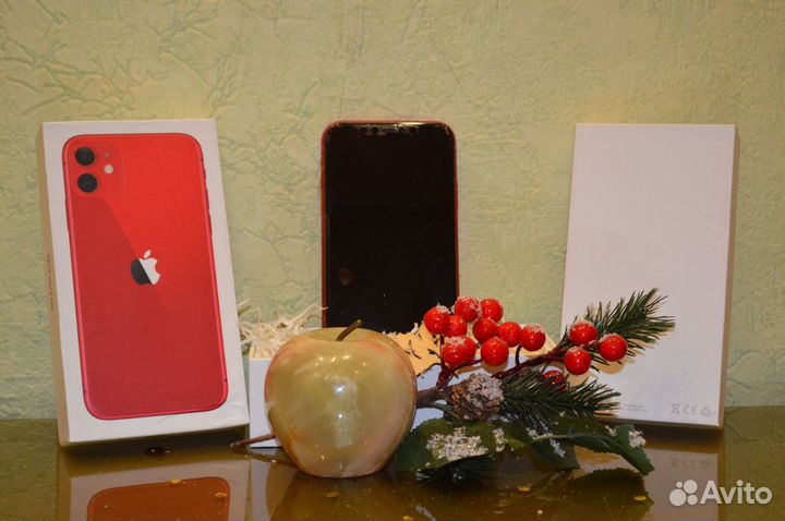 iPhone 11 64 Red 77 акб идеал