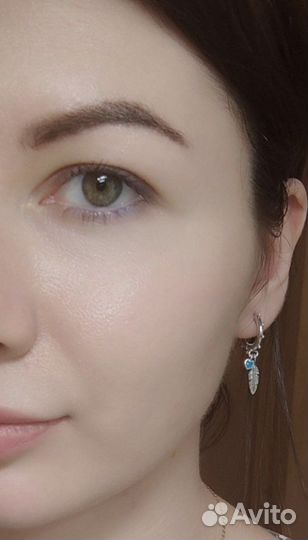 Серьги Pandora «перья талисманы»