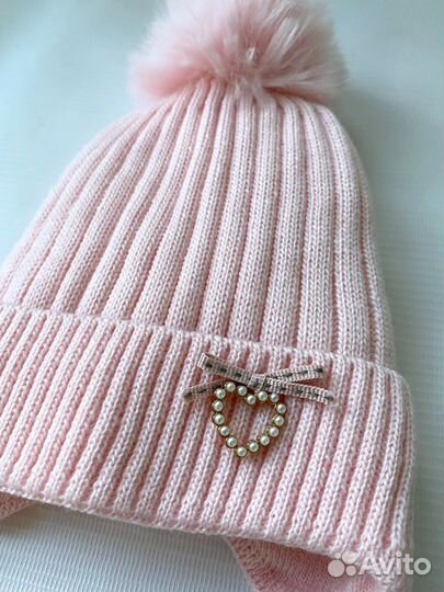 Шапка детская зимняя для новорождённых новая