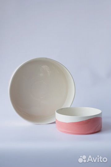 Посуда ручной работы мрамор розовый