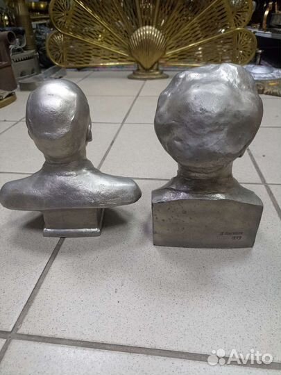 Бюст В.И Ленин.21 см.Силумин