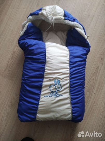 Зимний конверт в коляску на овчине