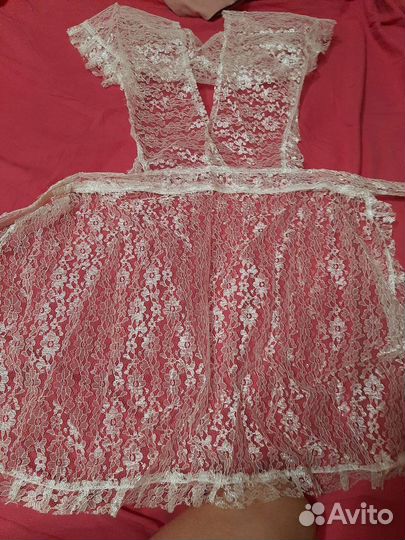 Белый школьный фартук на выпускной аренда