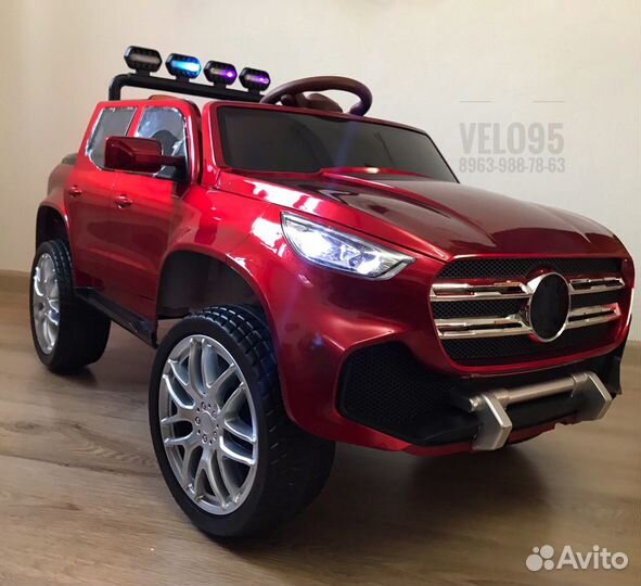 Электромобиль Мерседес Пикап бордовый