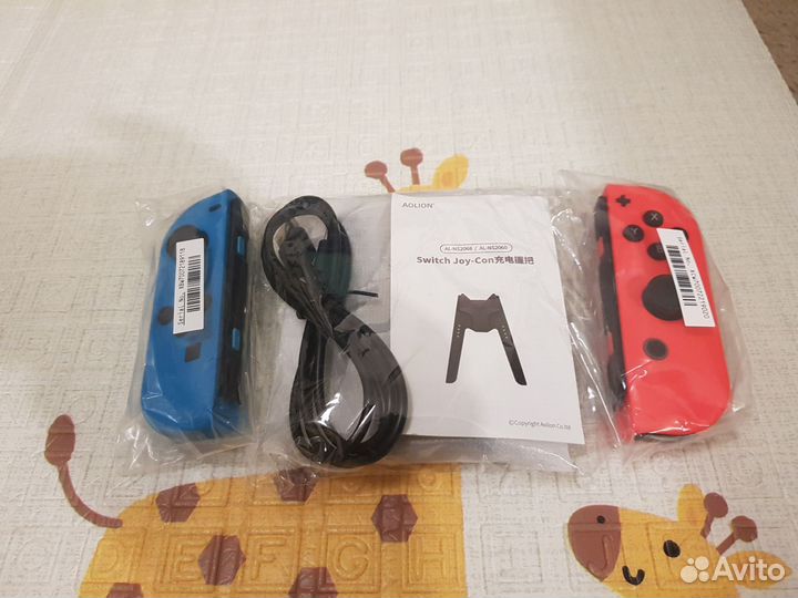 Новые джойконы Nintendo Switch oled + грип-зарядка