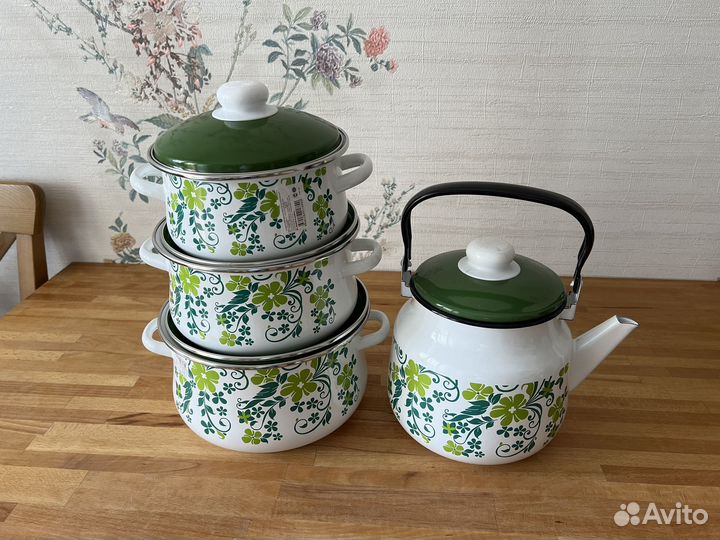 Набор эмалированной посуды Глория