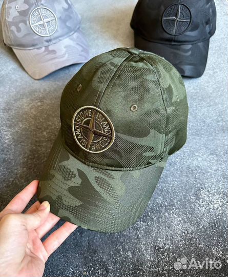 Бейсболка stone island утепленная