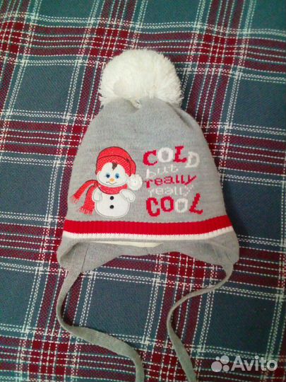 Шапка детская, зимняя, р.46-48