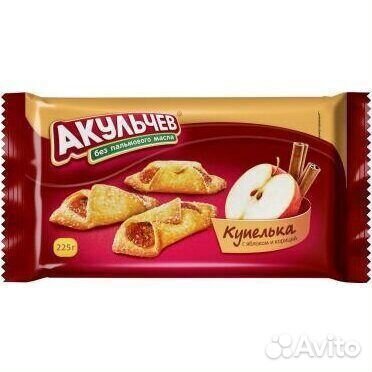 Печенье Акульчев Купелька с Яблоком и Корицей 225г