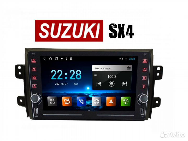 Магнитола Suzuki SX4 2/32gb Carplay / AndroidAuto