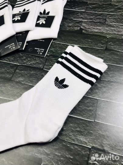 Носки adidas высокие белые