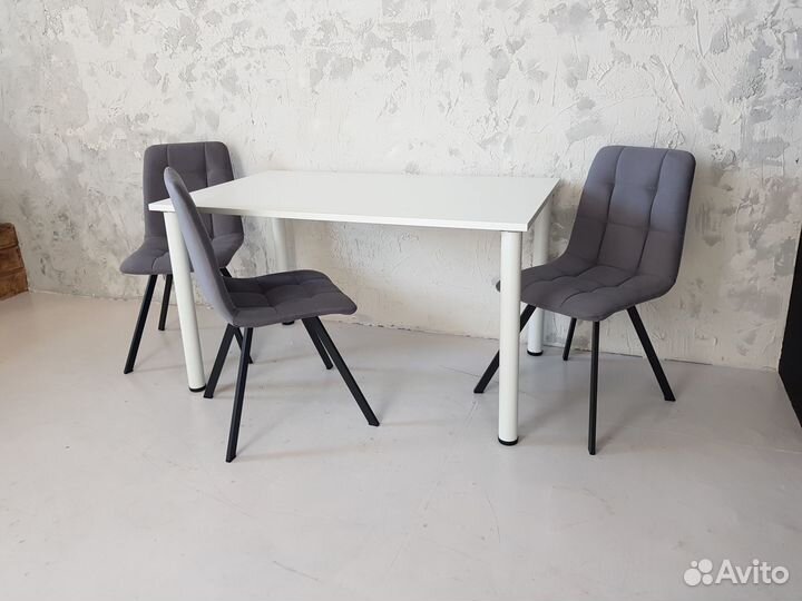 Письменный стол 140*80 Белые ножки