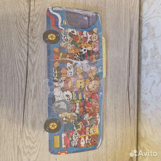 Деревянный пазл автобус