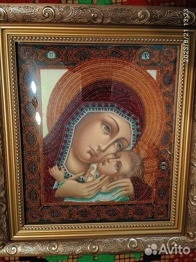 Икона Корсунской Божией Матери бисер