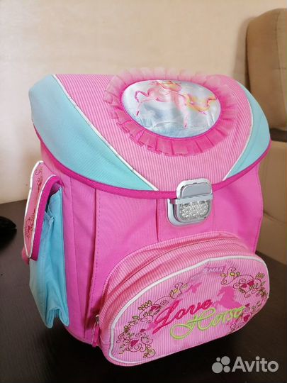 Ранец рюкзак школьный для девочки бу
