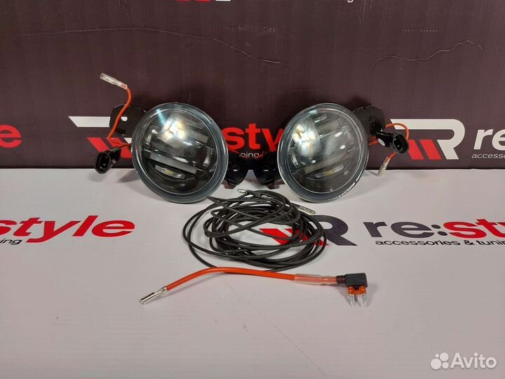 Комплект туманок Nissan 2 уха 2 режима LED