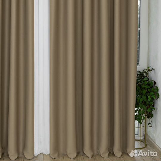 Комплект штор блэкаут Марсель Корица