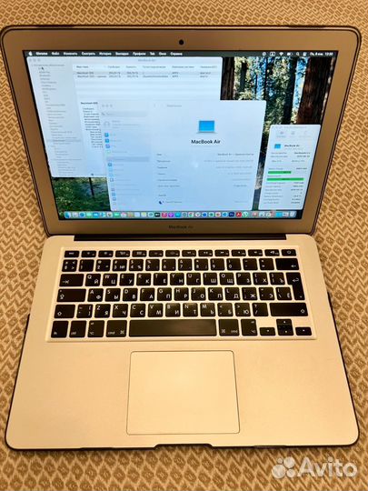 Macbook Air 13:новАКБ+i5+SSD256+grafix1,5gb+OS2024