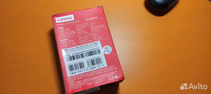 Беспроводные наушники Lenovo XT80