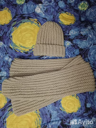 Шапки/шарфы/снуды/митенки Ручная работа