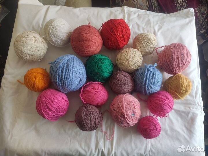 Пряжа мохер, шерсть, хлопок, акрил, мулине