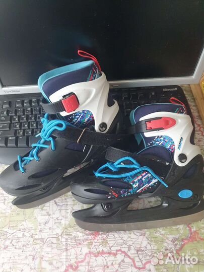 Коньки детские раздвижные 34-37