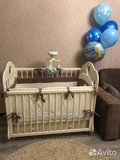 Бортики в детскую кроватку с комплектом постельног